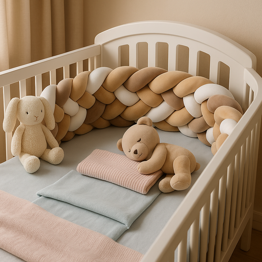 tresse de lit  jaune blanc